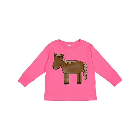 Inktastic Horse Boys or Girls Long Sleeve Toddler T-Shirt
