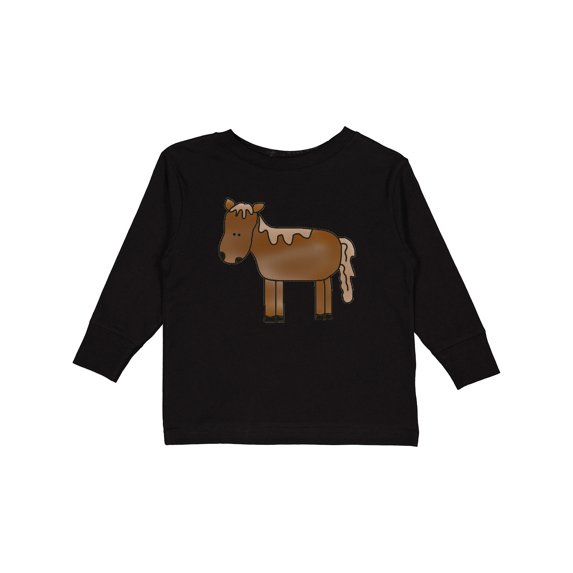 Inktastic Horse Boys or Girls Long Sleeve Toddler T-Shirt
