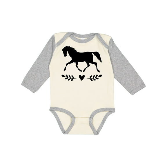 Inktastic Horse Gifts for Girls Girls Long Sleeve Baby Bodysuit