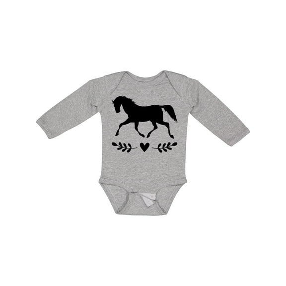 Inktastic Horse Gifts for Girls Girls Long Sleeve Baby Bodysuit