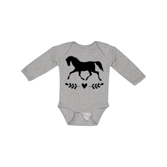 Inktastic Horse Gifts for Girls Girls Long Sleeve Baby Bodysuit