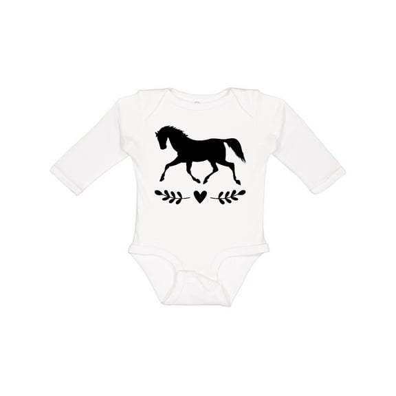 Inktastic Horse Gifts for Girls Girls Long Sleeve Baby Bodysuit
