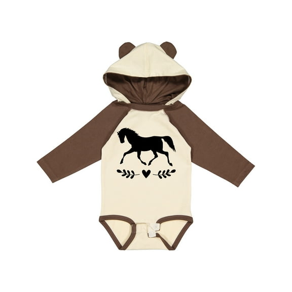 Inktastic Horse Gifts for Girls Girls Long Sleeve Baby Bodysuit