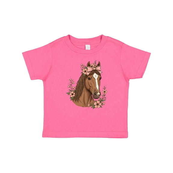 Inktastic Horse Girl Flowered Cute Girls Baby T-Shirt