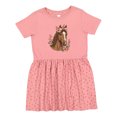 thumbnail image 1 of Inktastic Horse Girl Flowered Cute Girls Toddler Dress, 1 of 5