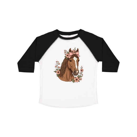 Inktastic Horse Girl Flowered Cute Girls Toddler T-Shirt