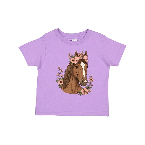 Inktastic Horse Girl Flowered Cute Girls Toddler T-Shirt