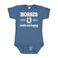 thumbnail image 1 of Inktastic Horses Make Me Happy Boys or Girls Baby Bodysuit, 1 of 5