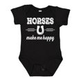 thumbnail image 1 of Inktastic Horses Make Me Happy Boys or Girls Baby Bodysuit, 1 of 5
