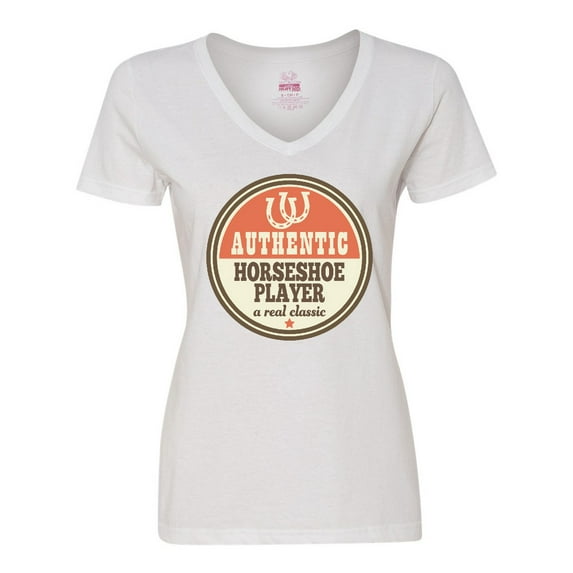Inktastic Horseshoe Player Gift Women's V-Neck T-Shirt