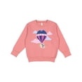 thumbnail image 1 of Inktastic Hot Air Balloon with Flowers and Clouds Toddler Sweatshirt, 1 of 4