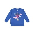 thumbnail image 1 of Inktastic Hot Air Balloon with Flowers and Clouds Toddler Sweatshirt, 1 of 4