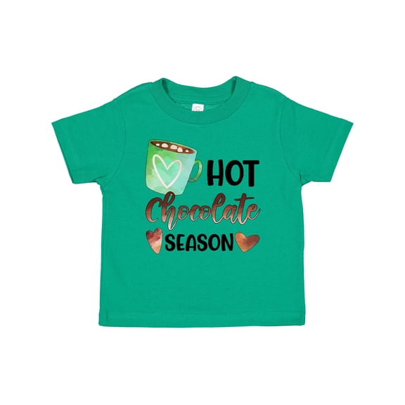 Inktastic Hot Chocolate Season with Green Mug and Hearts Boys or Girls Baby T-Shirt