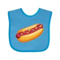 thumbnail image 1 of Inktastic Hot Dog Illustration with Mustard Onions and Ketchup Boys or Girls Baby Bib, 1 of 4
