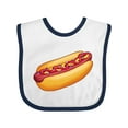 thumbnail image 1 of Inktastic Hot Dog Illustration with Mustard Onions and Ketchup Boys or Girls Baby Bib, 1 of 4