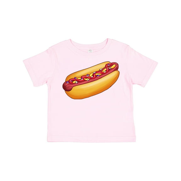 Inktastic Hot Dog Illustration with Mustard Onions and Ketchup Boys or Girls Toddler T-Shirt