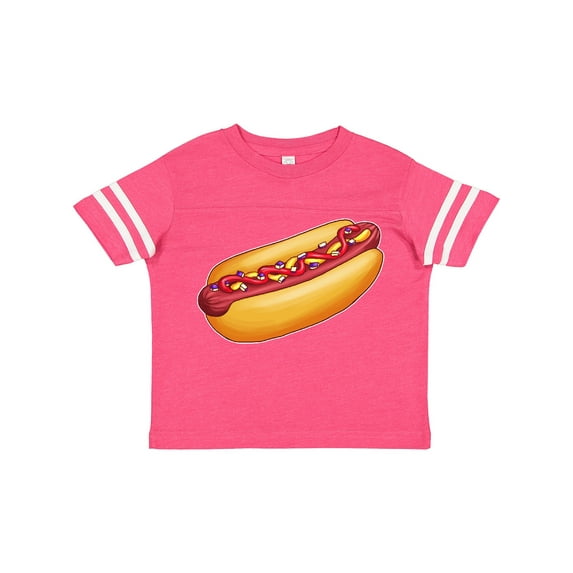 Inktastic Hot Dog Illustration with Mustard Onions and Ketchup Boys or Girls Toddler T-Shirt