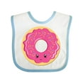 thumbnail image 1 of Inktastic Hot Pink Donut Boys or Girls Baby Bib, 1 of 4