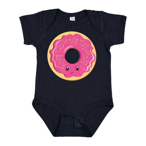 Inktastic Hot Pink Donut Boys or Girls Baby Bodysuit