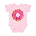 thumbnail image 1 of Inktastic Hot Pink Donut Boys or Girls Baby Bodysuit, 1 of 5