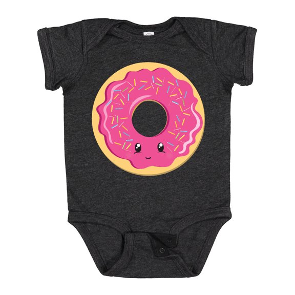 Inktastic Hot Pink Donut Boys or Girls Baby Bodysuit