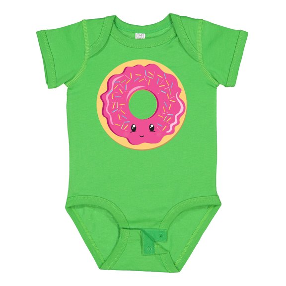 Inktastic Hot Pink Donut Boys or Girls Baby Bodysuit