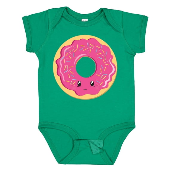 Inktastic Hot Pink Donut Boys or Girls Baby Bodysuit