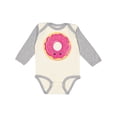 thumbnail image 1 of Inktastic Hot Pink Donut Boys or Girls Long Sleeve Baby Bodysuit, 1 of 5