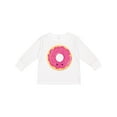 thumbnail image 1 of Inktastic Hot Pink Donut Boys or Girls Long Sleeve Toddler T-Shirt, 1 of 5