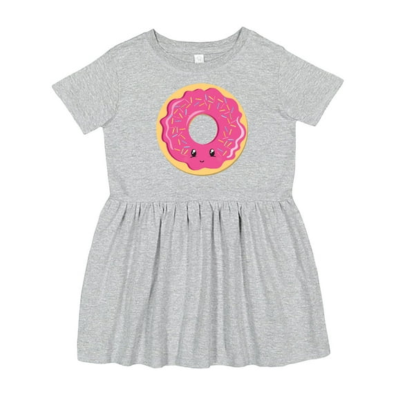 Inktastic Hot Pink Donut Girls Toddler Dress