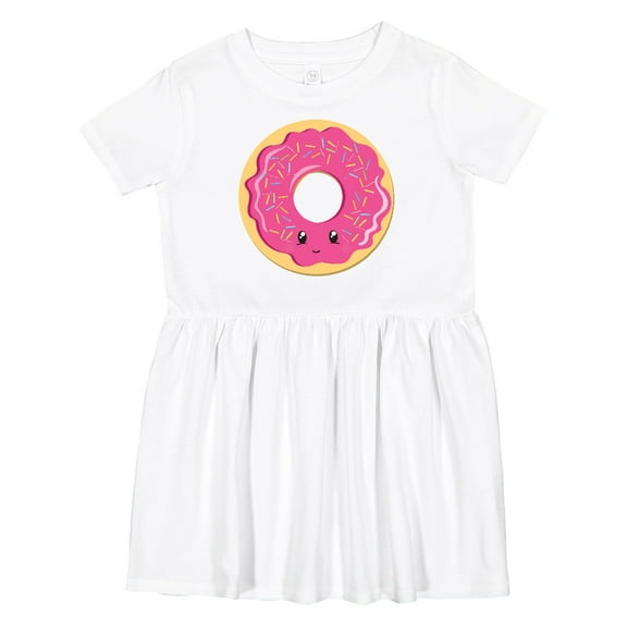 Inktastic Hot Pink Donut Girls Toddler Dress