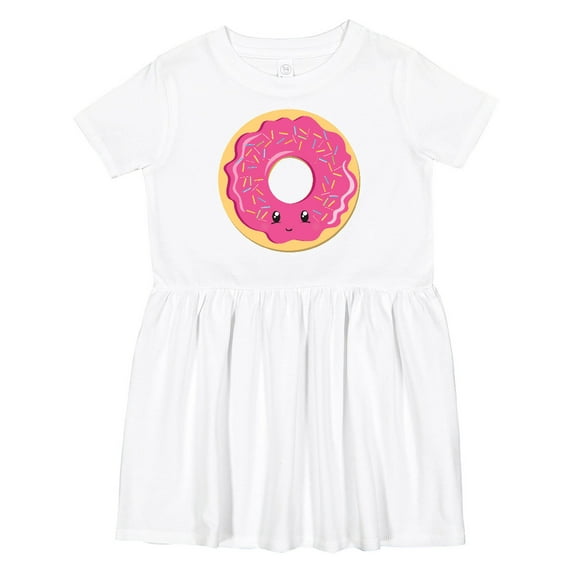 Inktastic Hot Pink Donut Girls Toddler Dress