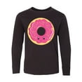 thumbnail image 1 of Inktastic Hot Pink Donut Long Sleeve Youth T-Shirt, 1 of 5