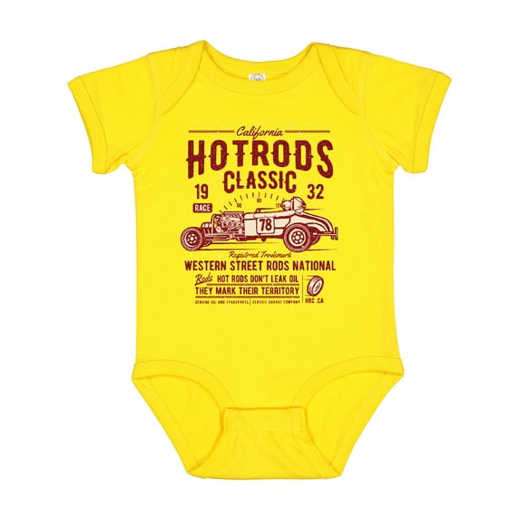 Inktastic Hot Rods Race Classic Boys Baby Bodysuit