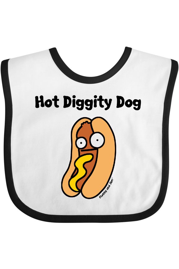 Hotdog Hot Diggity Dawg Boys or Girls Baby Bib