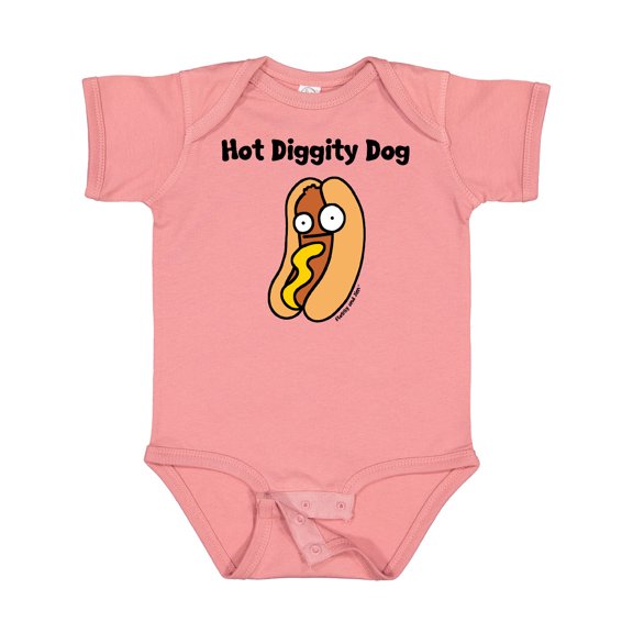 Inktastic Hotdog Hot Diggity Dawg Boys or Girls Baby Bodysuit
