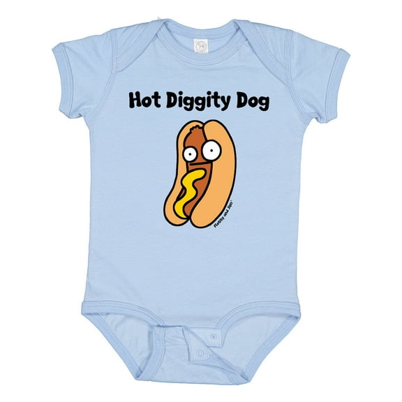 Inktastic Hotdog Hot Diggity Dawg Boys or Girls Baby Bodysuit