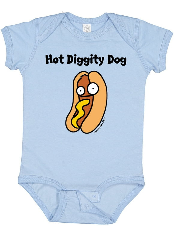 Inktastic Hotdog Hot Diggity Dawg! Boys or Girls Baby Bodysuit