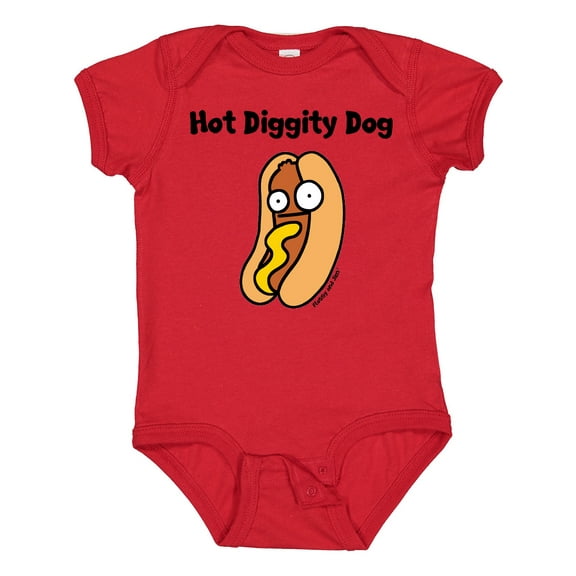 Inktastic Hotdog Hot Diggity Dawg Boys or Girls Baby Bodysuit