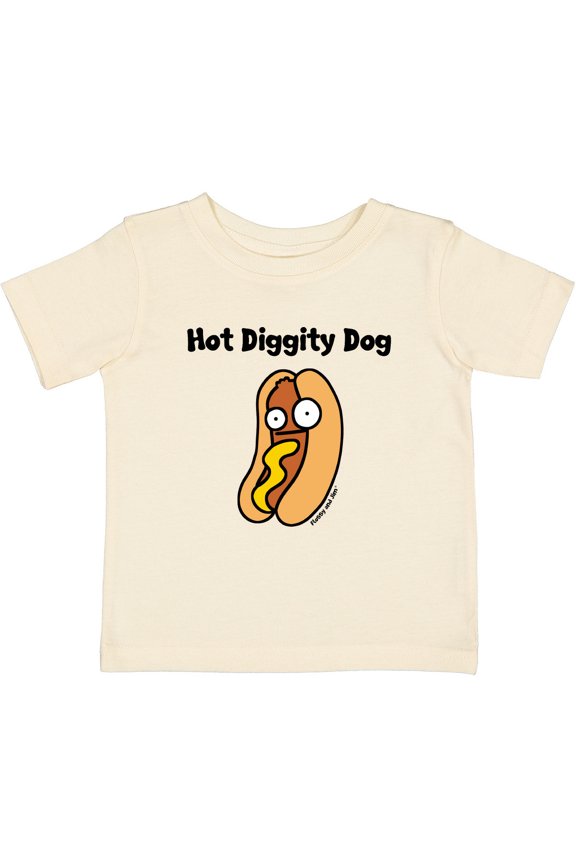 Hotdog Hot Diggity Dawg Boys or Girls Baby T-Shirt