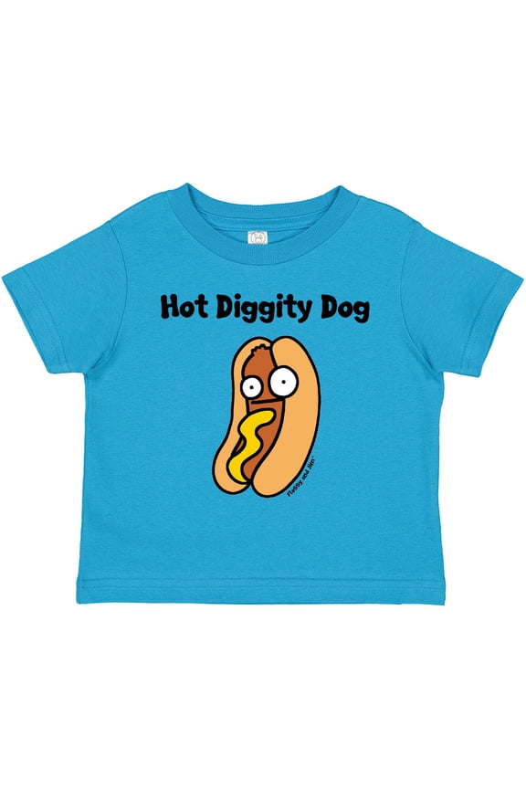 Hotdog Hot Diggity Dawg Boys or Girls Toddler T-Shirt