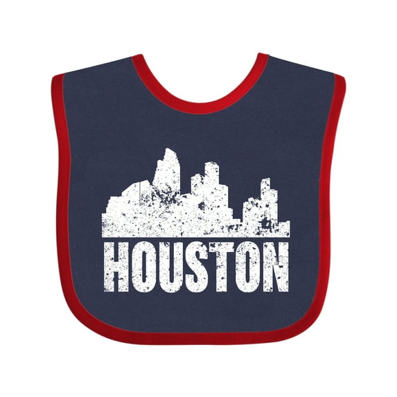 Inktastic Houston Skyline Grunge Boys or Girls Baby Bib