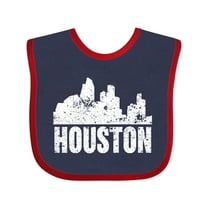 Inktastic Houston Skyline Grunge Boys or Girls Baby Bib
