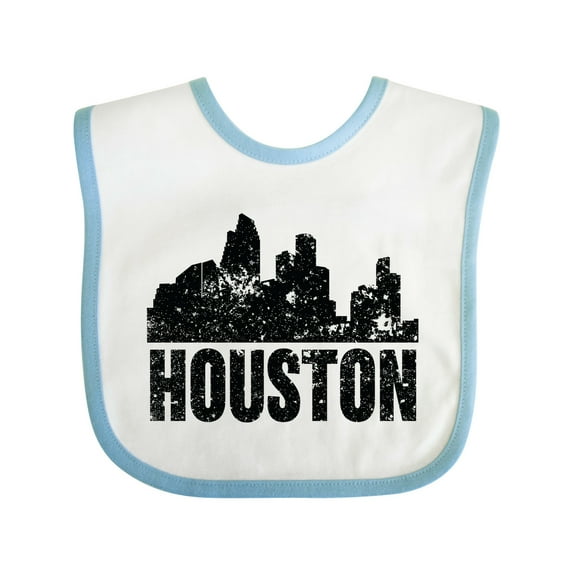 Inktastic Houston Skyline Grunge Boys or Girls Baby Bib