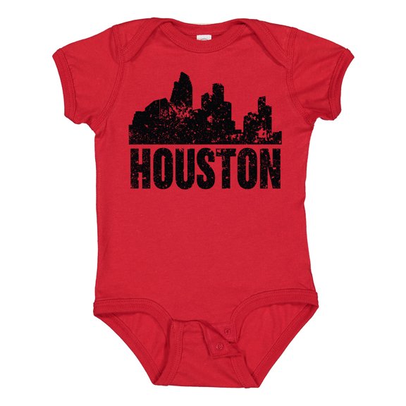 Inktastic Houston Skyline Grunge Boys or Girls Baby Bodysuit