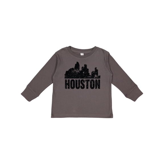 Inktastic Houston Skyline Grunge Boys or Girls Long Sleeve Toddler T-Shirt