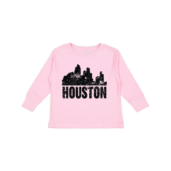 Inktastic Houston Skyline Grunge Boys or Girls Long Sleeve Toddler T-Shirt