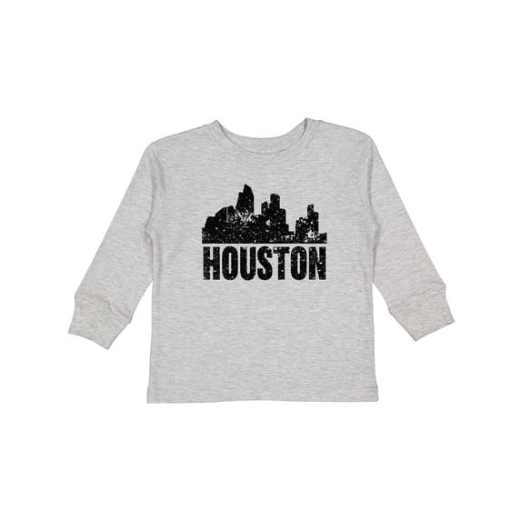 Inktastic Houston Skyline Grunge Boys or Girls Long Sleeve Toddler T-Shirt