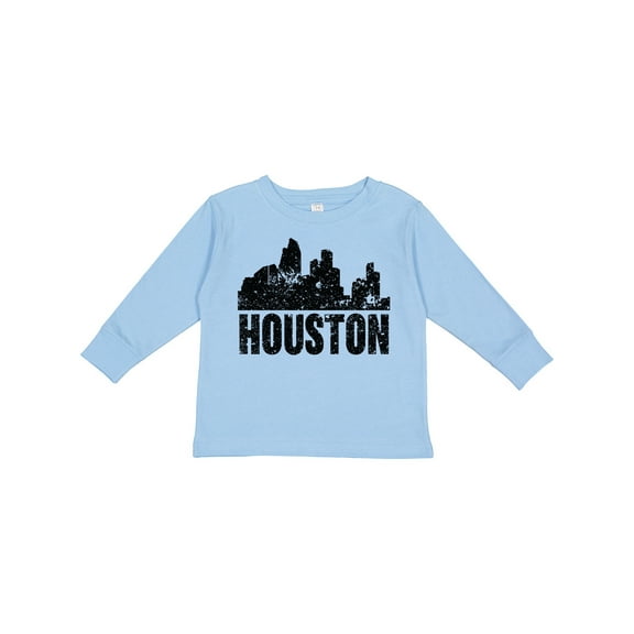 Inktastic Houston Skyline Grunge Boys or Girls Long Sleeve Toddler T-Shirt