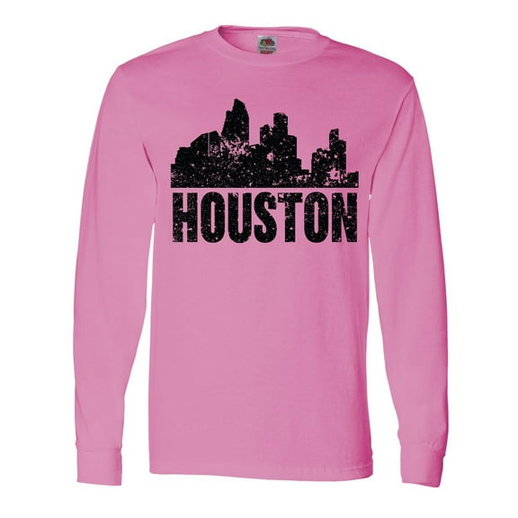 Inktastic Houston Skyline Grunge Long Sleeve T-Shirt
